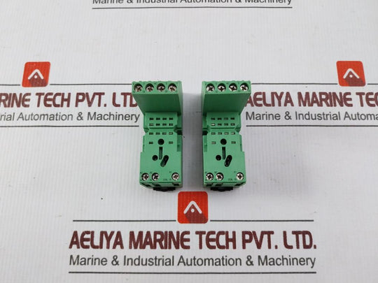 Lot of 2X Phoenix Contact 28 33 576 DIN Rail Relay Socket 12A 300VAC