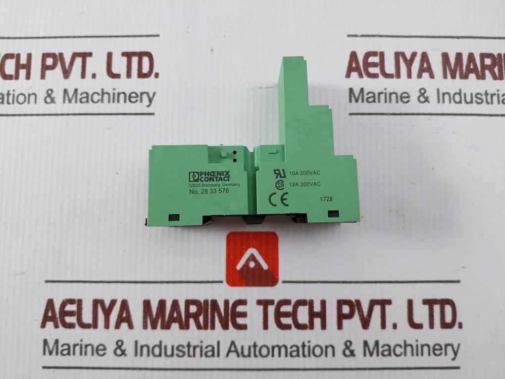 Lot Of 2X Phoenix Contact 28 33 576 Din Rail Relay Socket 12A 300Vac