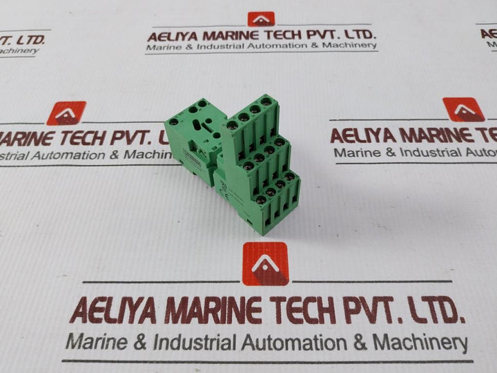 Lot of 2X Phoenix Contact 28 33 576 DIN Rail Relay Socket 12A 300VAC