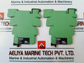 Lot of 2X Phoenix Contact 29 66 595 Relay with PLC-BSC-24DC/21 Base