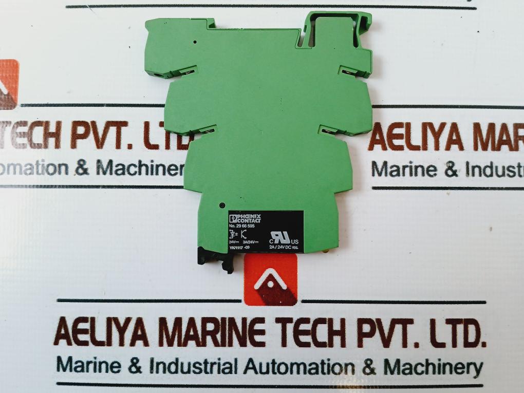 Lot Of 2X Phoenix Contact 29 66 595 Relay With Plc-bsc-24Dc/21 Base