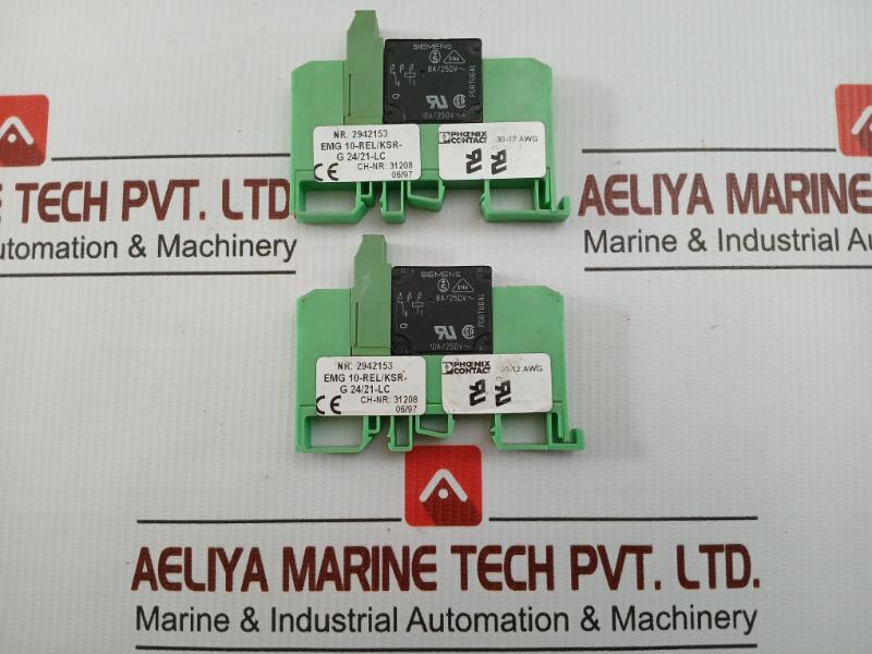 Lot Of 2X Phoenix Contact Relay Module 2942153