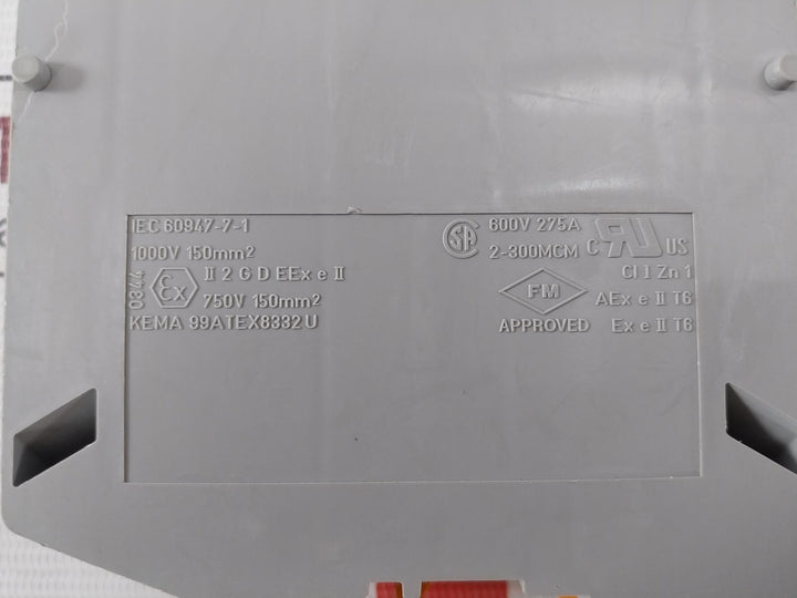 Lot of 2X Phoenix Contact UKH 150 High-Current Terminal Block 600V 275A 1000V
