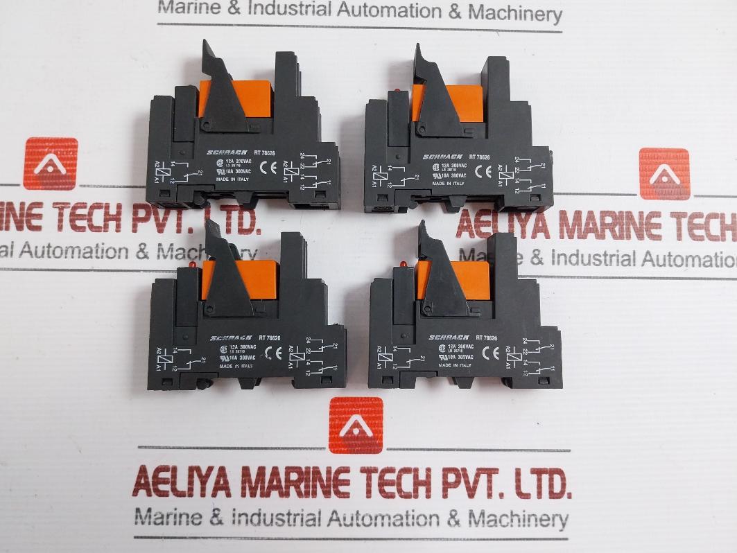 Lot Of 2X Power Relay By Schrack 24Vac Part No: Rt 78626