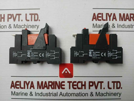 Lot Of 2X Relay Socket Brand Schrack Es50 - 10A 300Vac