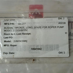Lot of 2X ROPER G5-257 Bronze Long Bushing Spare For Pump 3722GHBFRV