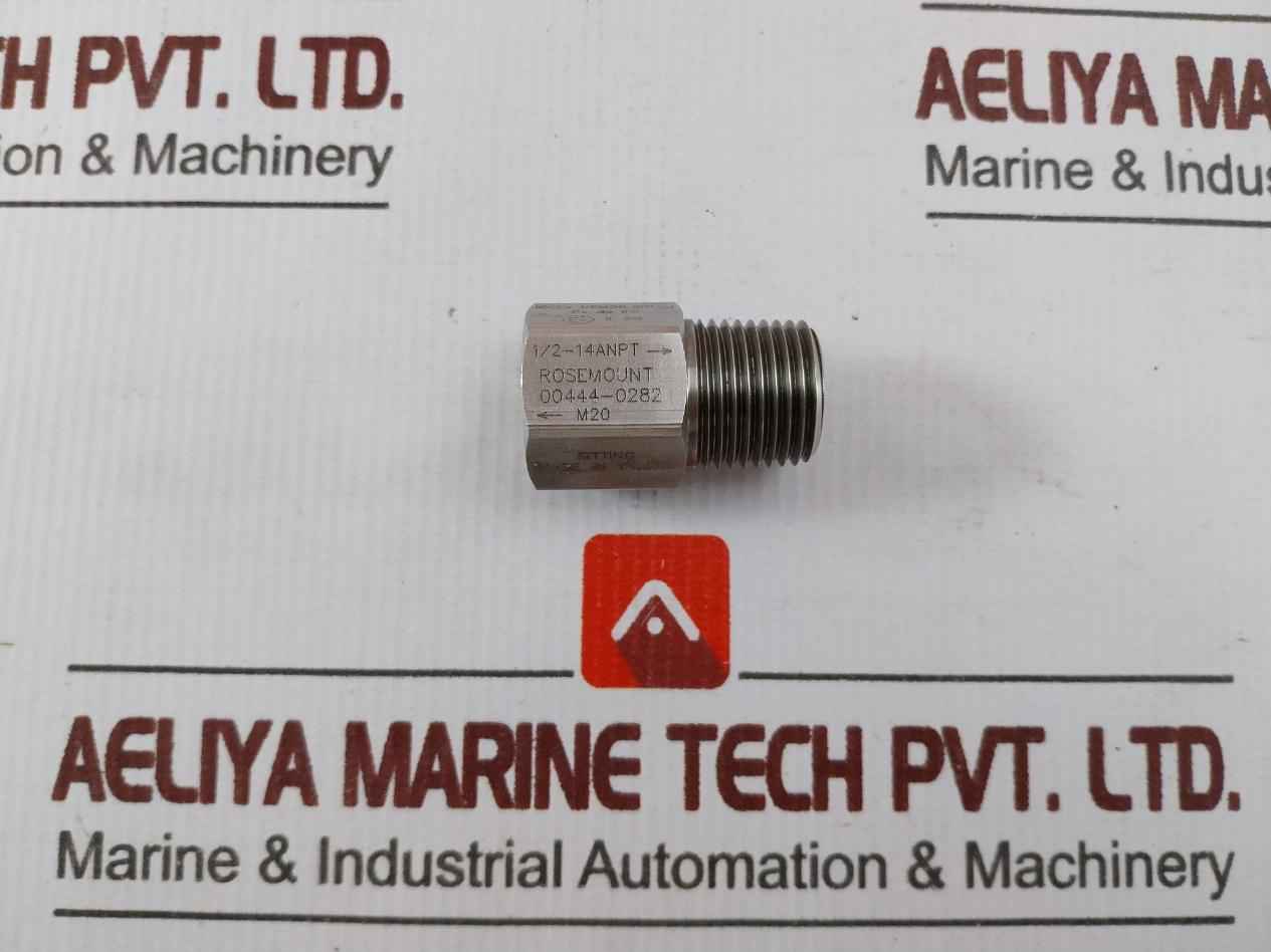 Lot Of 2X Rosemount 00444-0282 Hydraulic Adapter Fitting M20 1/2-14A Npt