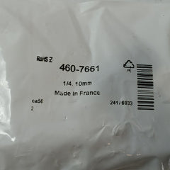 Lot of 2X RS 460-7661 Series Elbow Threaded Adaptor 1/4. 10MM