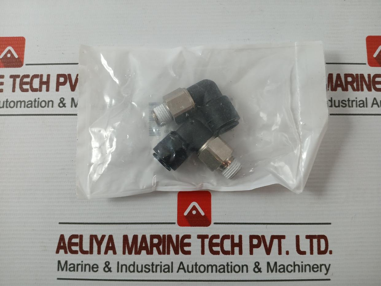 Lot of 2X RS 460-7661 Series Elbow Threaded Adaptor 1/4. 10MM