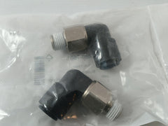 Lot of 2X RS 460-7661 Series Elbow Threaded Adaptor 1/4. 10MM