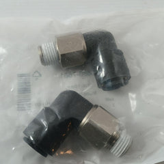 Lot of 2X RS 460-7661 Series Elbow Threaded Adaptor 1/4. 10MM