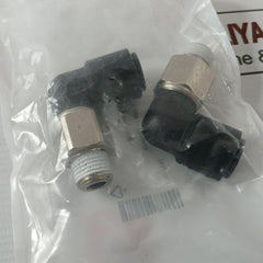 Lot of 2X RS 460-7661 Series Elbow Threaded Adaptor 1/4. 10MM