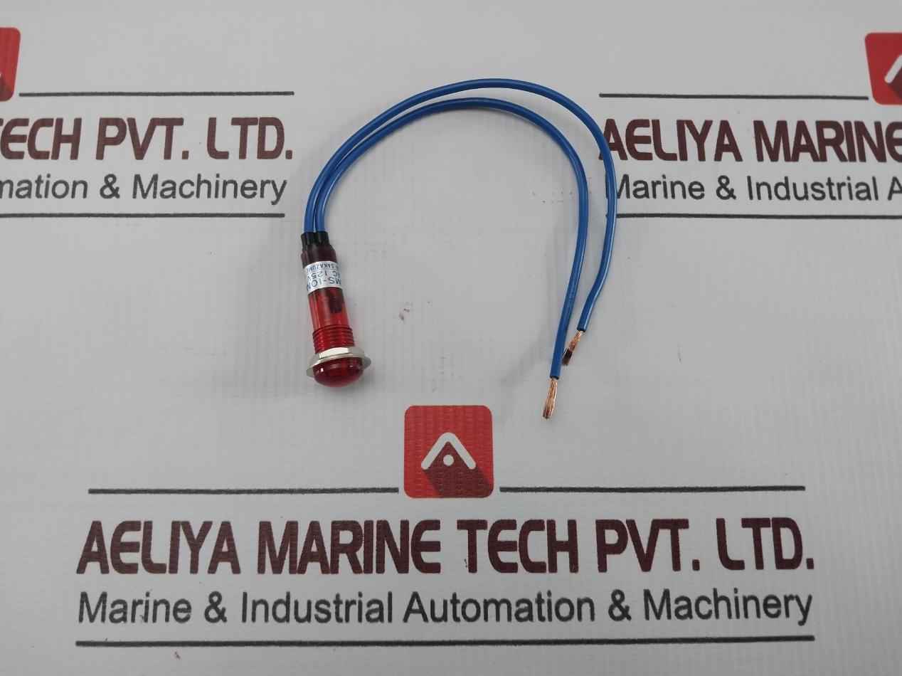 Lot Of 2X Sakazume Lms-10M Red Led Metal Indicator Ac 125V