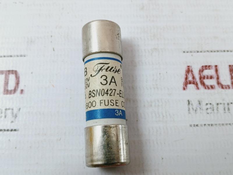 Lot Of 2X Sam Boo Sc-2 Fast Acting Cartridge Fuse 3A 500V Bsn0427-el001