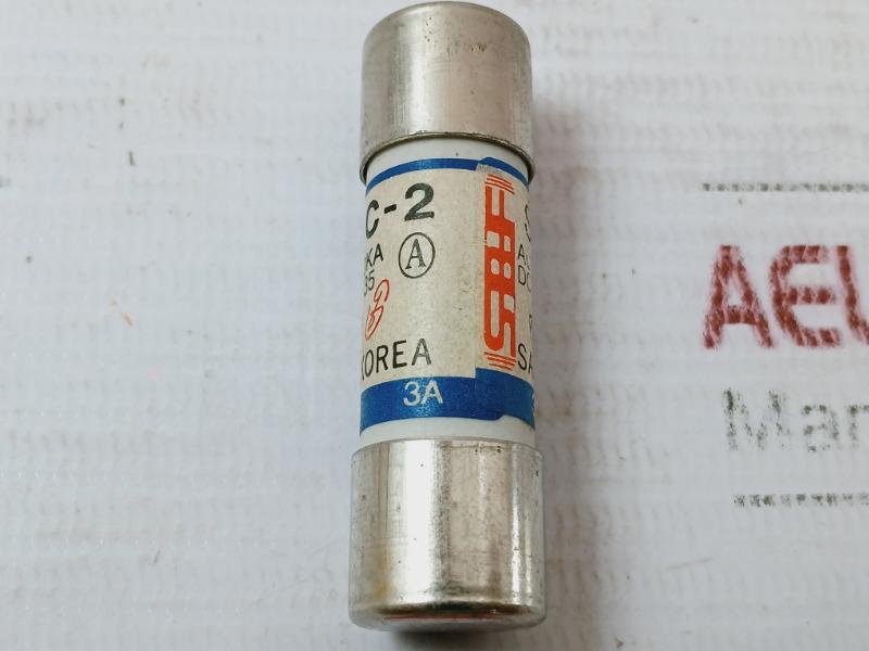 Lot of 2X Sam Boo SC-2 Fast Acting Cartridge Fuse 3A 500V BSN0427-EL001
