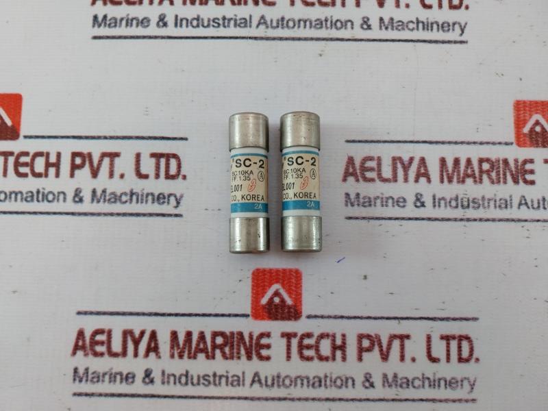 Lot of 2X SBF SC-2 Cartridge Fuse 2A AC500V/DC250V