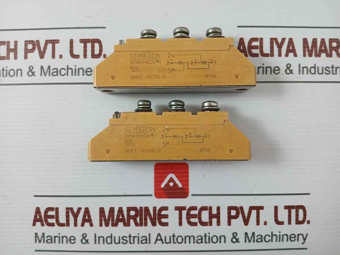 Lot Of 2X Semikron Skkt 41/12 D Thyristor Module