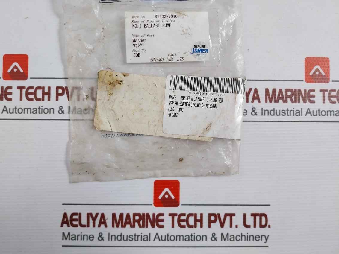Lot Of 2X Shinko 30B Washer (For Shaft O-ring) C-101500M1