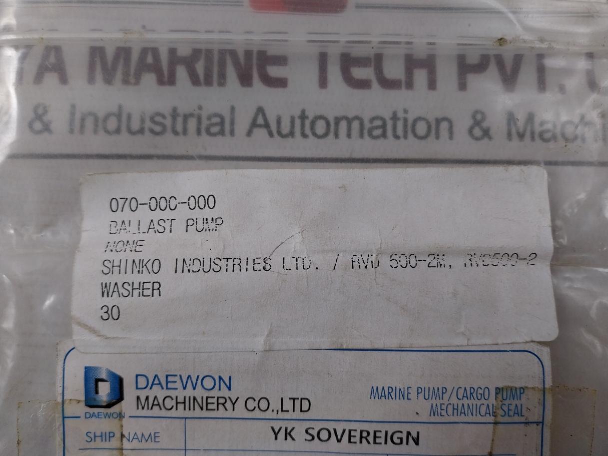 Lot Of 2X Shinko 30 Ballast Pump Rvd 500-2M, Rvd500-2