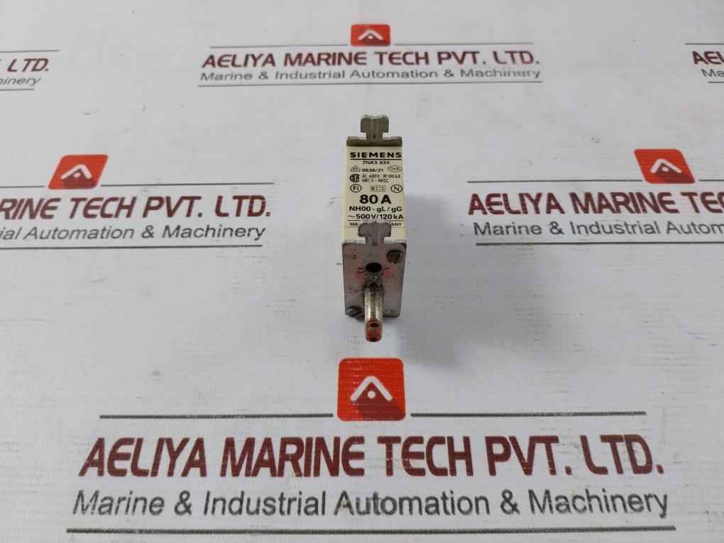 Lot Of 2X Siemens 3Na3 824 Fuse Nh00-gl/Gg 80A Ac 600V