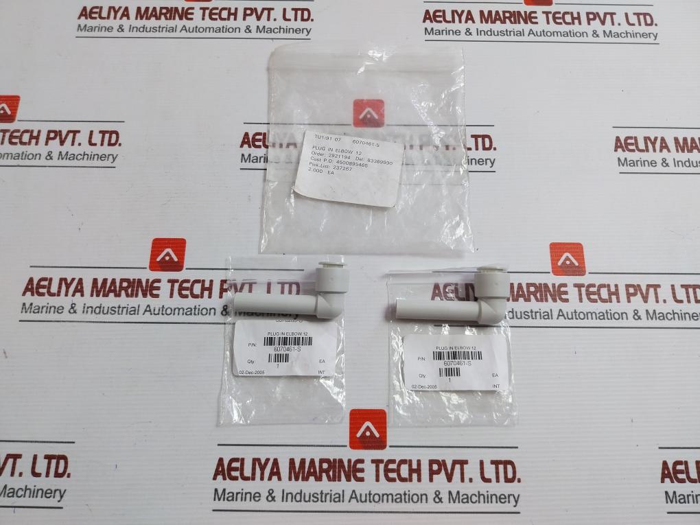 Lot Of 2X Size-12 Plug In Elbow Pneumatic Fitting Smc 6070461-s