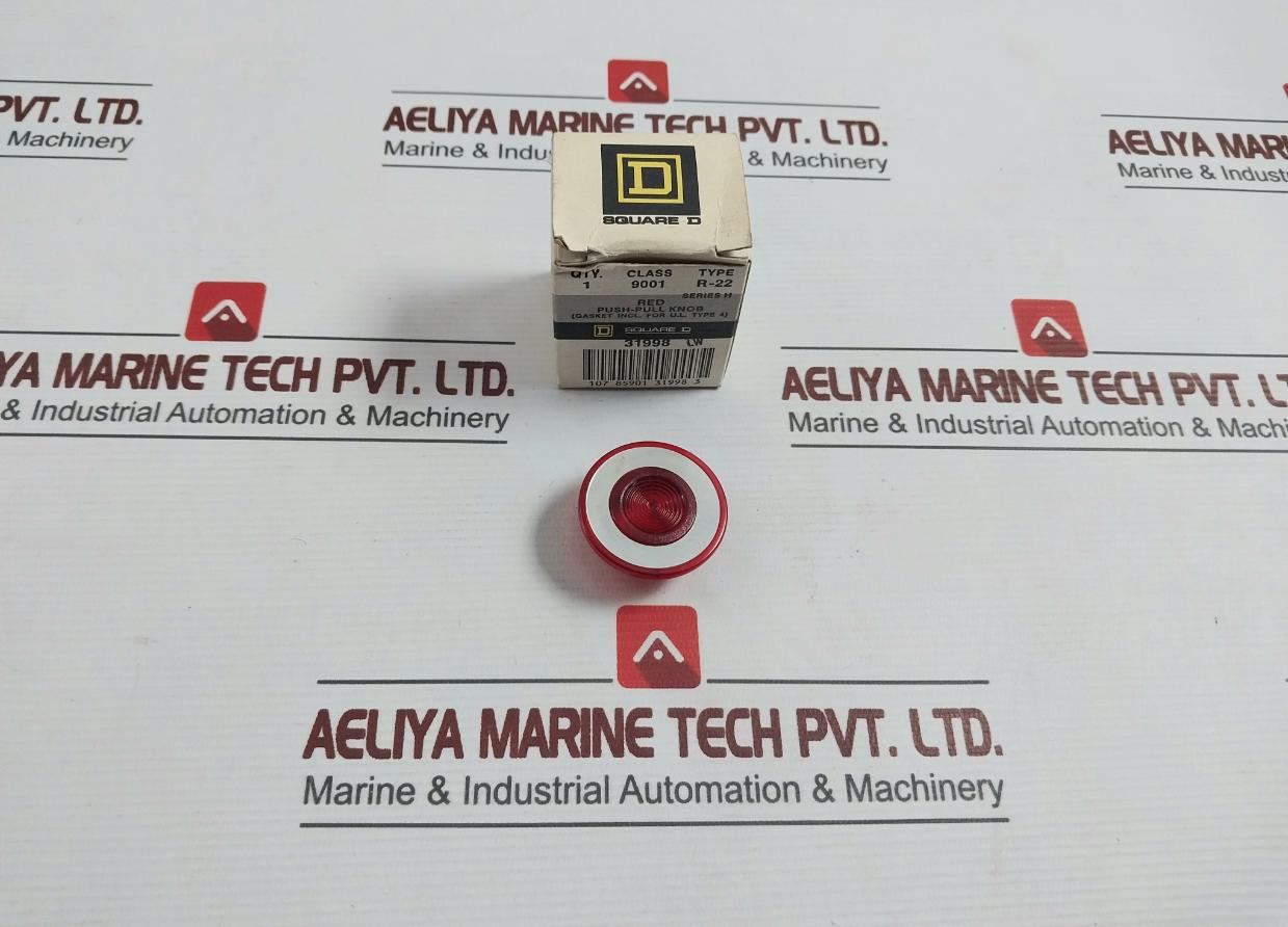 Lot Of 2X Square D R-22 Push Pull Knob Red