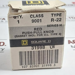 Lot Of 2X Square D R-22 Push Pull Knob Red