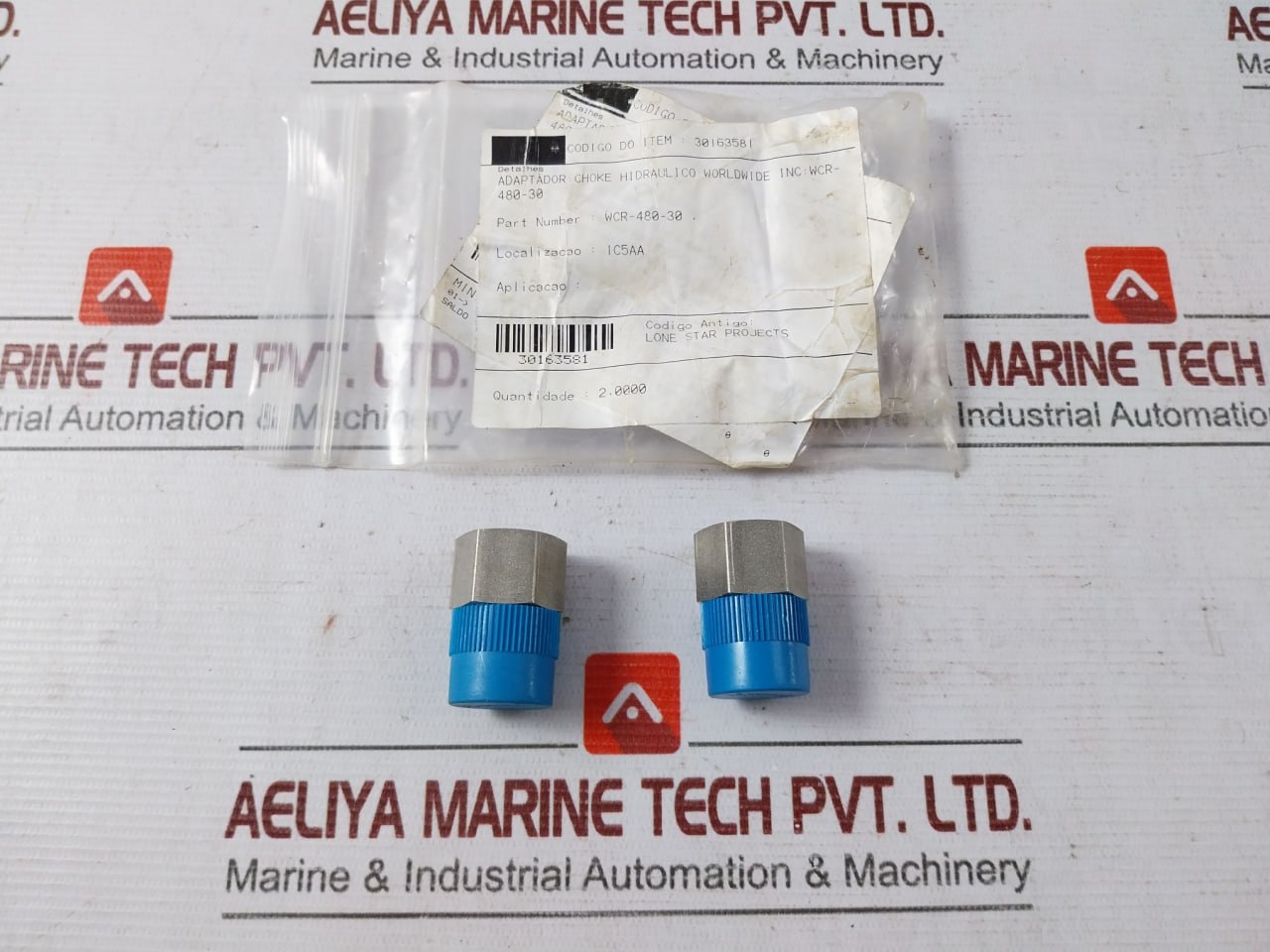 Lot Of 2X SWAGELOK 316 XZL Hydraulic Adapter Fitting WCR-480-30 30163581