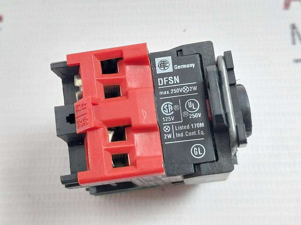 Lot Of 2X Telemecanique Dfsn11 Illum.Contact Block Max. 250V 2W