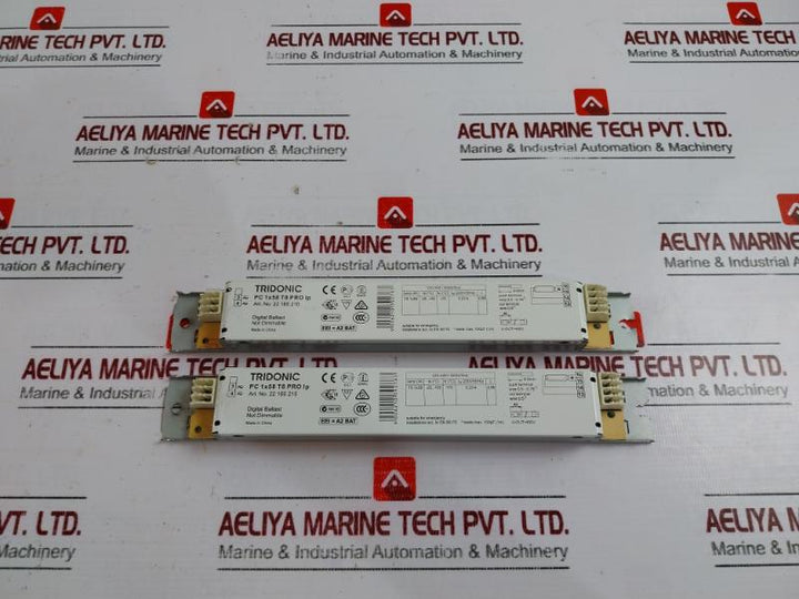 Lot of 2X Tridonic 22185215 Not Dimmable Digital Ballast PC 1X58 T8 PRO IP