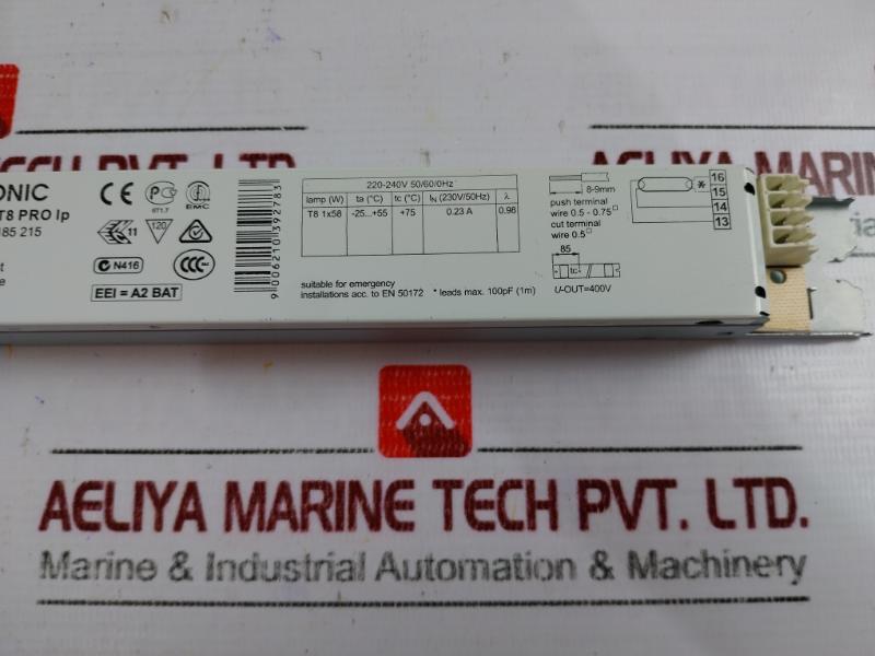 Lot of 2X Tridonic 22185215 Not Dimmable Digital Ballast PC 1X58 T8 PRO IP
