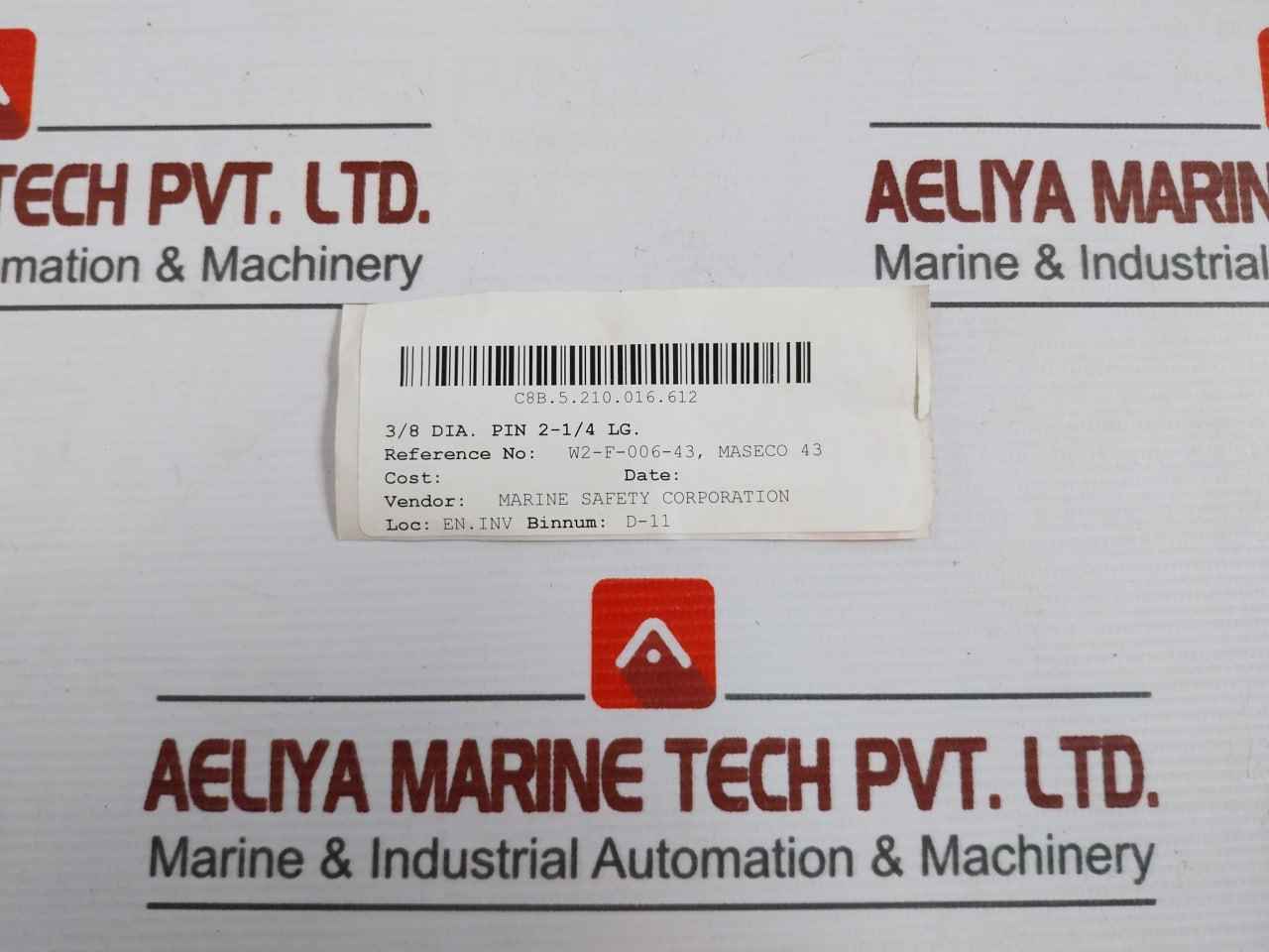 Lot Of 2X W2-f-006-43 3/8 Dia 2-1/4 Lg Groove Pin