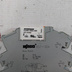 Lot of 2X Wago 857-304 Relay Module 24V DC 250V AC/6A A23092-A1024-A301 60 C