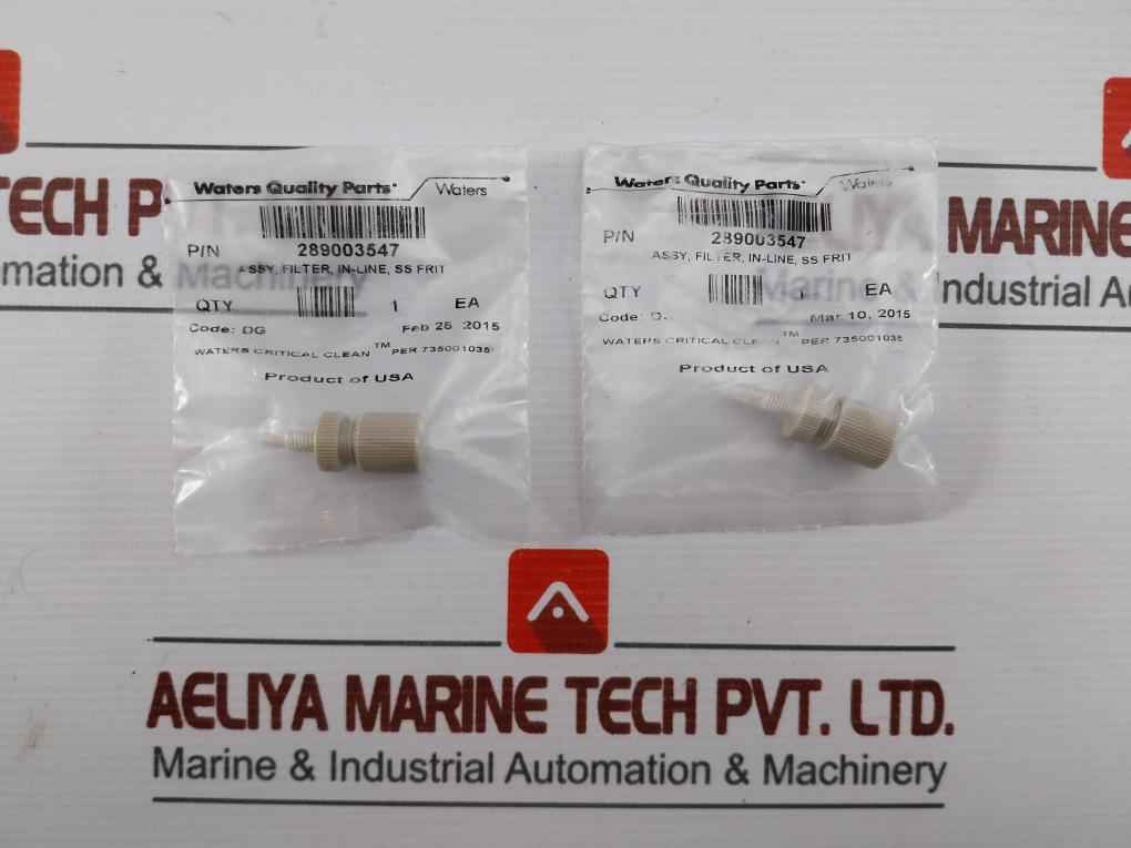 Lot Of 2X Waters In-line Filter Assembly Frit Part No.289003547