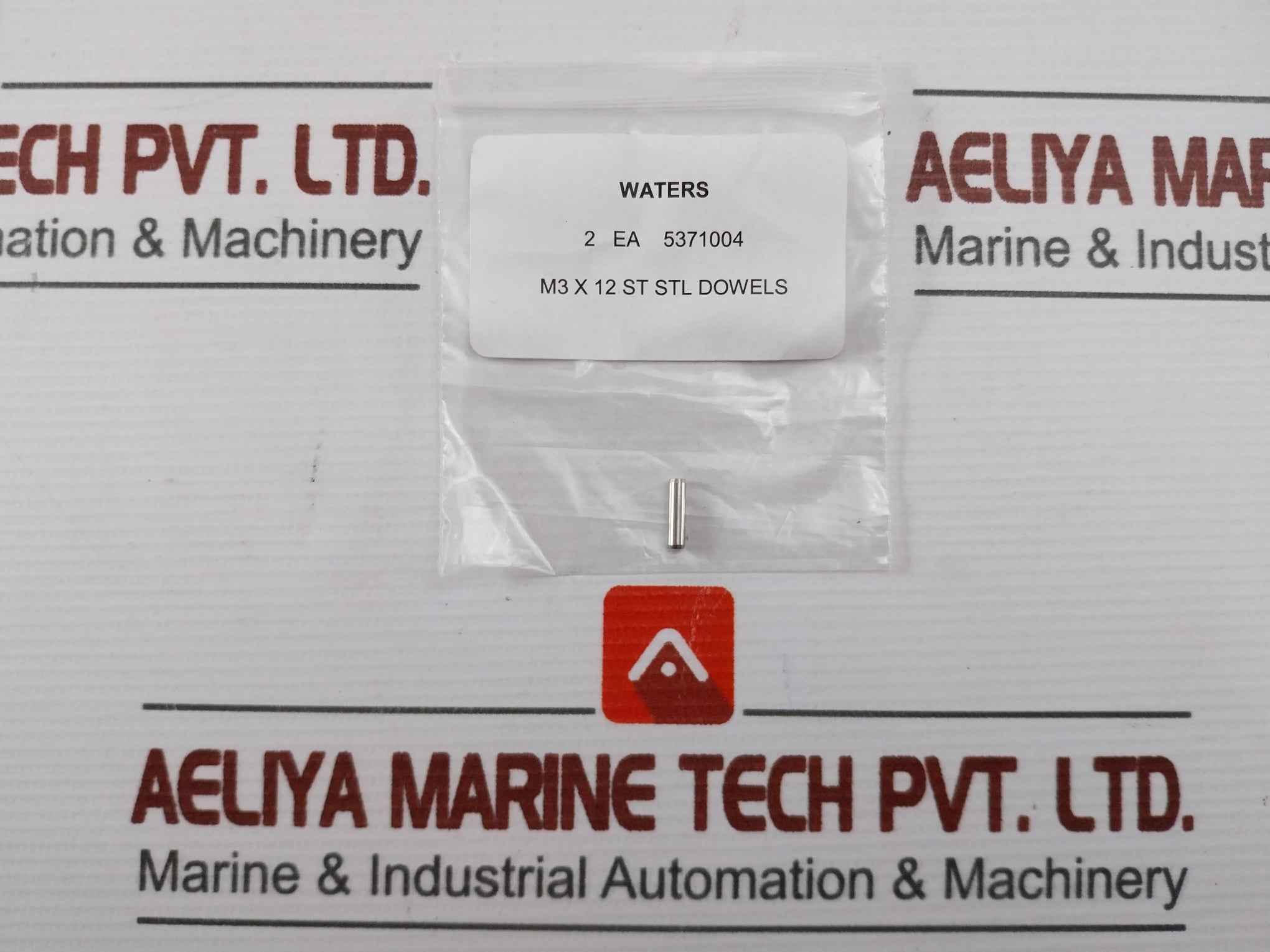 Lot Of 2X Waters M3 X 12 St Stl Precision Dowel Pin 5371004