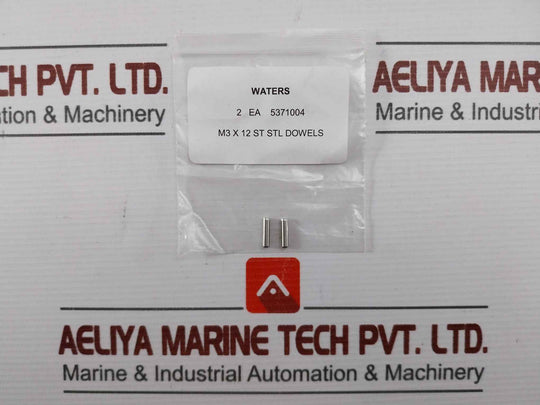 Lot Of 2X Waters M3 X 12 St Stl Precision Dowel Pin 5371004
