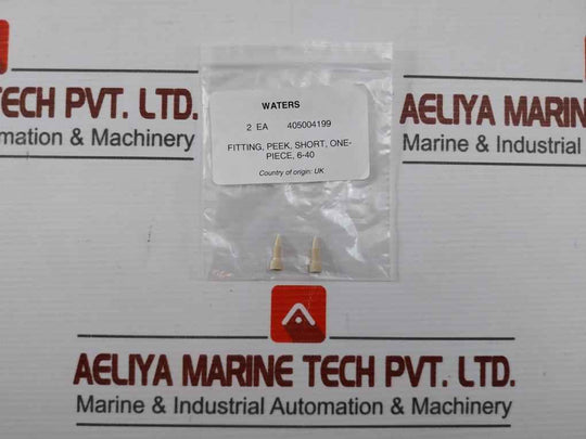 Lot Of 2X Waters Peek Size: 6-40 405004199  Short One Piece Fitting