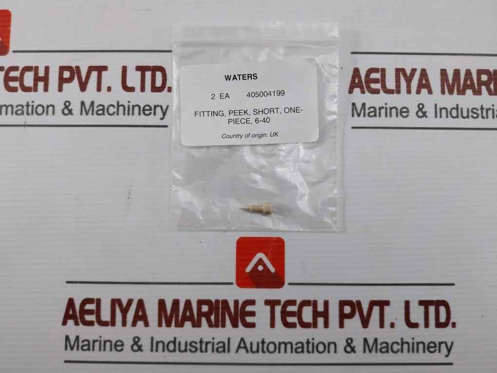 Lot Of 2X Waters Peek Size: 6-40 405004199  Short One Piece Fitting