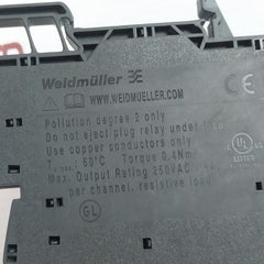 Lot of 2X WEIDMULLER TRS 24VUC 1CO Solid State Relay 60C 6A/250V/AC1 24V 250VAC