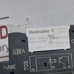 Lot of 2X WEIDMULLER TRS 24VUC 1CO Solid State Relay 60C 6A/250V/AC1 24V 250VAC