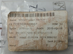 LOT of 2X EUROPA T120/55 White Light Rocker Switch 250VAC