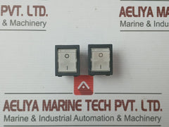 LOT of 2X EUROPA T120/55 White Light Rocker Switch 250VAC