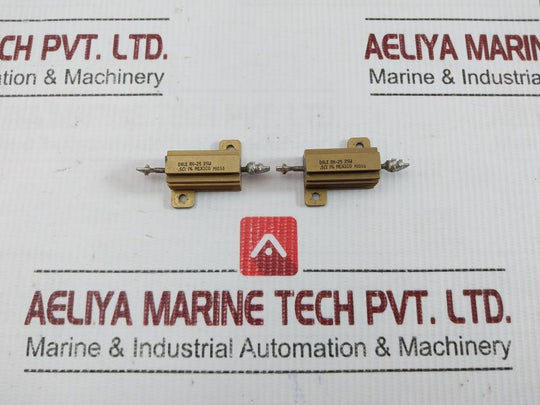 Lot Of 2X Wirewound Resistor Chassis-mount Rh-25 25 W Dale 0.5Ω