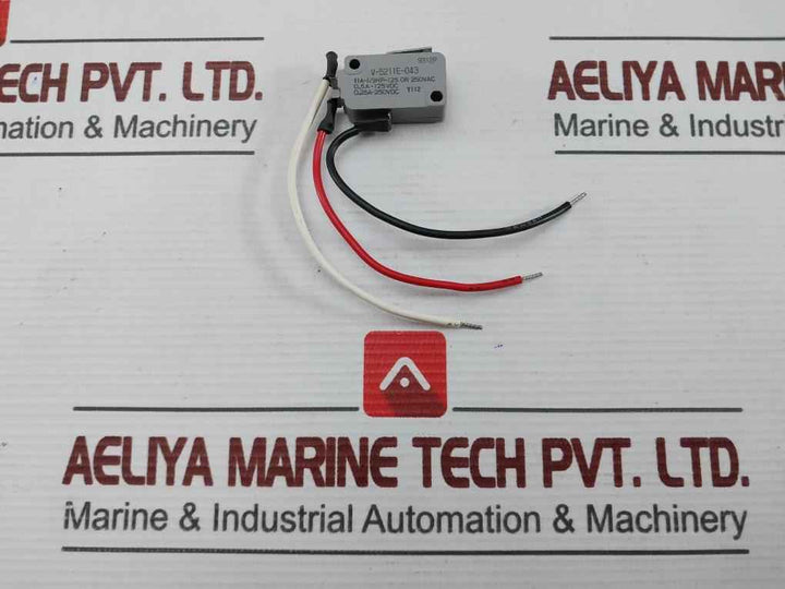 Lot Of 2X Yamatake-honeywell V-5211E-043 Microswitch For Anti-surge System 11A 2