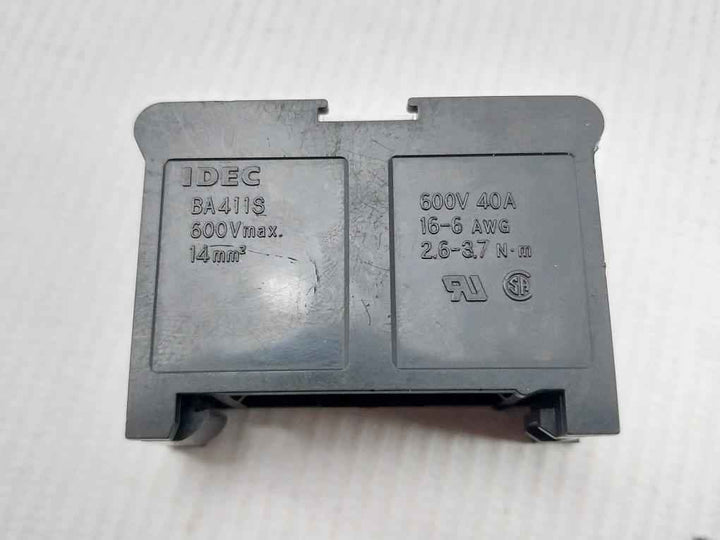 Lot Of 2x Idec Ba411s Series Terminal Block 600v Max 16-6 Awg