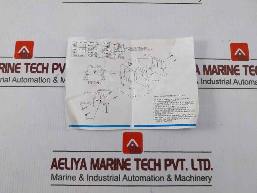 Lot Of 2x Larsen Toubro Mnx-a4 Auxiliary Add On Contact Block 10a 415v