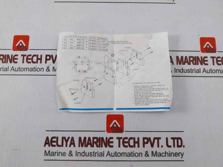 Lot Of 2x Larsen Toubro Mnx-a4 Auxiliary Add On Contact Block 10a 415v