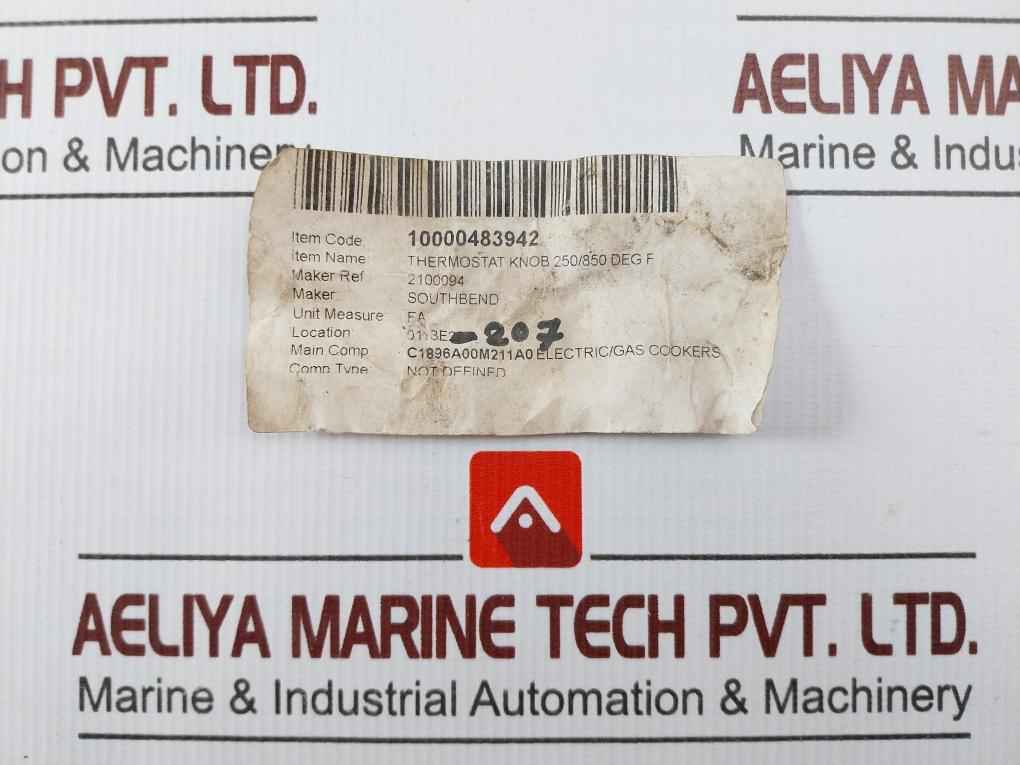 Lot Of 2x Southbend 2100094 Thermostat Knob 250/850 Deg F