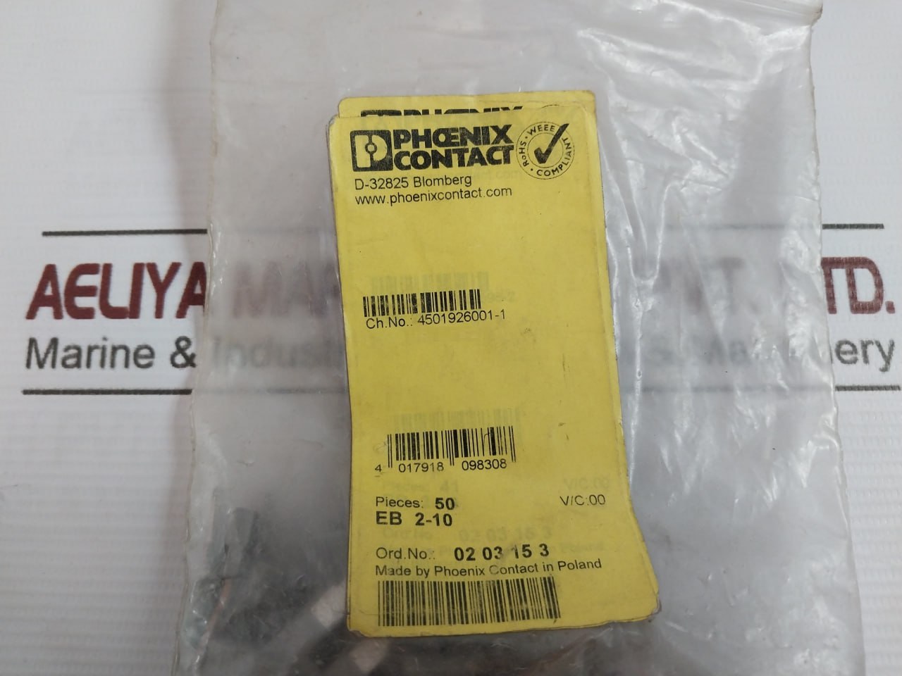 Lot of 32X PHOENIX CONTACT EB 2-10 Insertion Bridge 4501926001-1, 4 017918098308