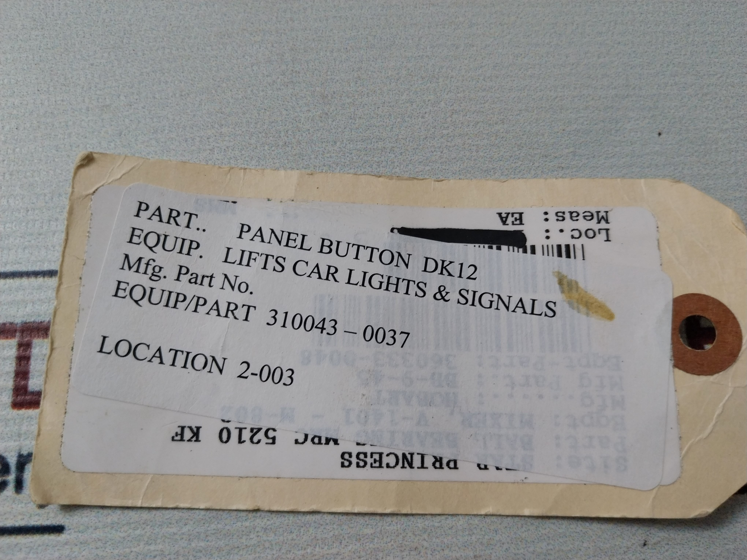 Lot Of 3X 310043-0037 Panel Button Dk12